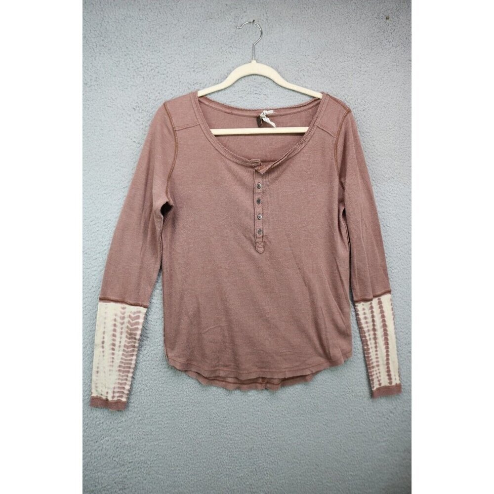 We the Free-Free People Long Sleeve Tunic-Tie Dye Sleeves-Medium-Boho